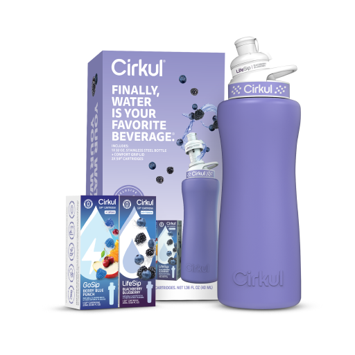 32oz. Matte Periwinkle Stainless Steel Bottle Starter Kit L7