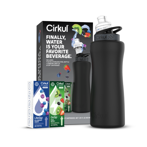 32oz. Matte Black Stainless Steel Bottle Starter Kit V7